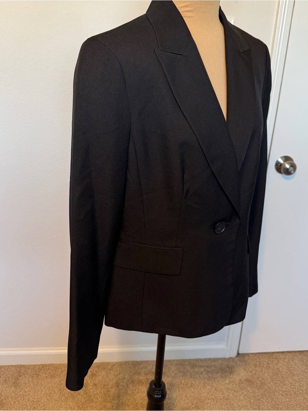 NWT Black Women's Single-Button Blazer Jacket - Picture 3 of 8